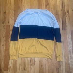 Women’s small lightweight sweatshirt with neckline cut out